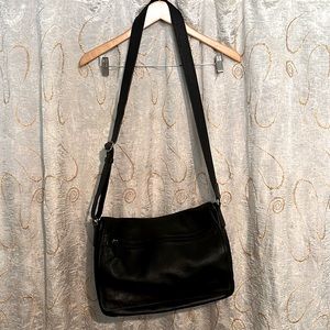 🌿Barney New York, Black Leather Crossbody Briefcase🌿